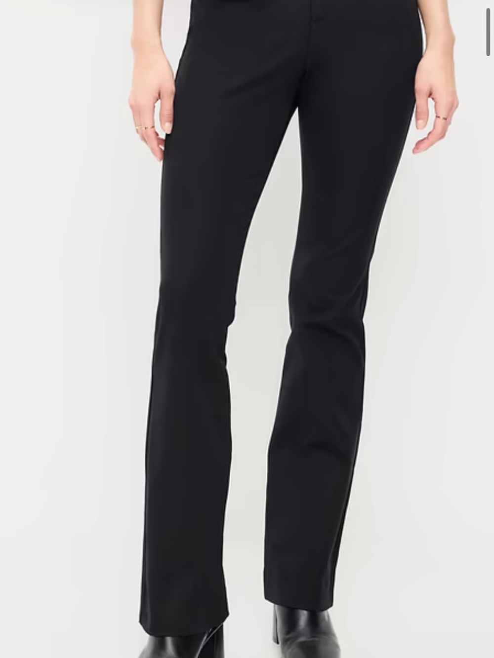 Old Navy Women's High-Waisted Pixie Flare Pants Black Size 12 Slimming Pockets